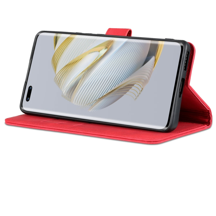 For Huawei nova 10 AZNS Skin Feel Calf Texture Flip Leather Phone Case(Red)
