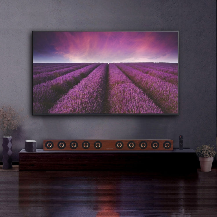 D90 Home Theater Audio Echo Wall Soundbar Subwoofer Bluetooth Audio(Brown)