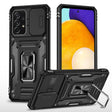 For Samsung Galaxy A52 5G/4G Armor PC + TPU Camera Shield Phone Case(Black) - Galaxy Phone Cases by PMC TechLife | Online Shopping South Africa | PMC TechLife | Buy Now Pay Later Mobicred