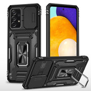 For Samsung Galaxy A52 5G/4G Armor PC + TPU Camera Shield Phone Case(Black)