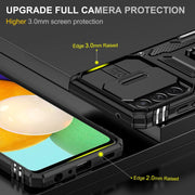 For Samsung Galaxy A52 5G/4G Armor PC + TPU Camera Shield Phone Case(Black)