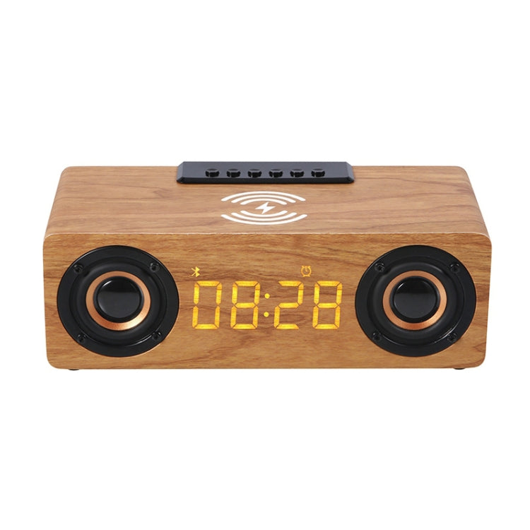 K1 Multifunctional Desktop Wooden Bluetooth Speaker Wireless Loudspeaker(Yellow)