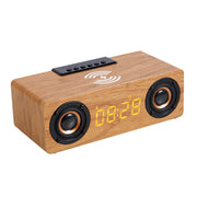 K1 Multifunctional Desktop Wooden Bluetooth Speaker Wireless Loudspeaker(Yellow)