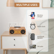 K1 Multifunctional Desktop Wooden Bluetooth Speaker Wireless Loudspeaker(Yellow)