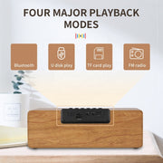 K1 Multifunctional Desktop Wooden Bluetooth Speaker Wireless Loudspeaker(Yellow)