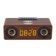 K1 Multifunctional Desktop Wooden Bluetooth Speaker Wireless Loudspeaker(Dark Brown) - Desktop Speaker by PMC TechLife | Online Shopping South Africa | PMC TechLife
