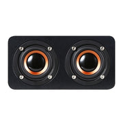 M5 Multifunctional Desktop Wooden Bluetooth Speaker Wireless Loudspeaker(Black)