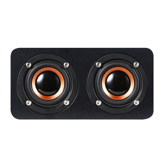 M5 Multifunctional Desktop Wooden Bluetooth Speaker Wireless Loudspeaker(Black)