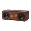 M8C Multifunctional Alarm Clock Bluetooth Speaker(Dark Brown) - Desktop Speaker by PMC TechLife | Online Shopping South Africa | PMC TechLife