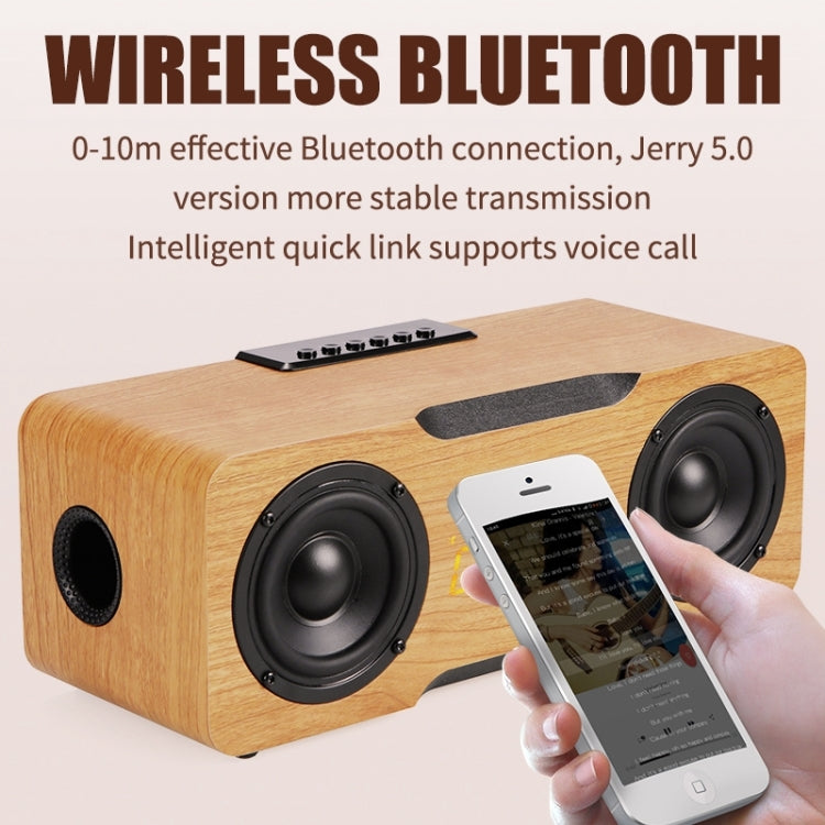 M8C Multifunctional Alarm Clock Bluetooth Speaker(Dark Brown)