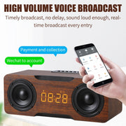 M8C Multifunctional Alarm Clock Bluetooth Speaker(Dark Brown)