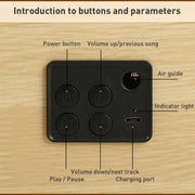 Q2 Subwoofer Wooden Wireless Bluetooth Speaker(Walnut)