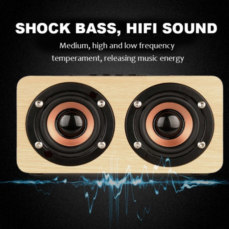 W5+ Wooden Wireless Bluetooth Speaker(Light Yellow)