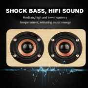 W5+ Wooden Wireless Bluetooth Speaker(Light Yellow)