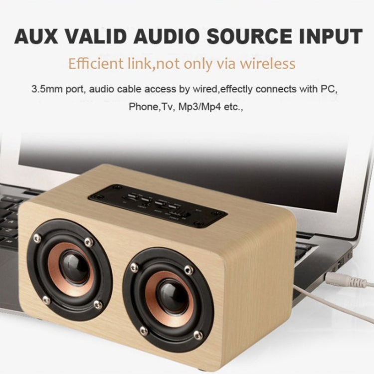 W5+ Wooden Wireless Bluetooth Speaker(Mahogany)