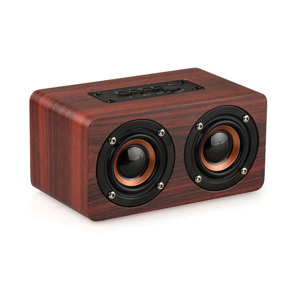 W5+ Wooden Wireless Bluetooth Speaker(Mahogany)