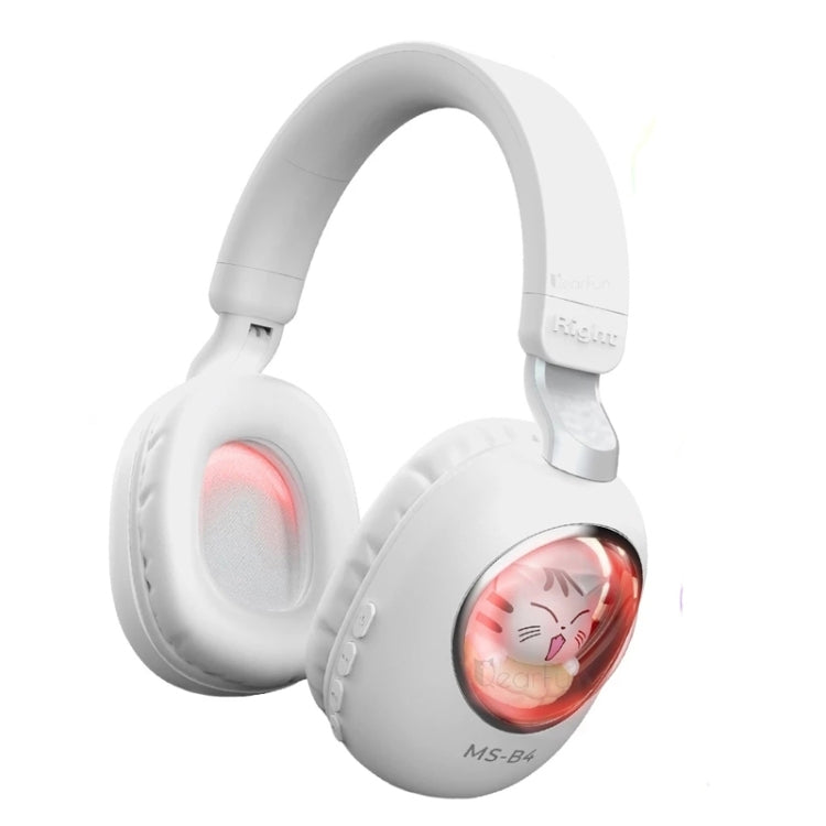 B4 RGB Cartoon Stereo Headset Wireless Bluetooth Headphones(Cat)