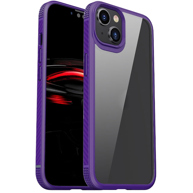 For iPhone 14 Plus iPAKY Shockproof PC + TPU Protective Phone Case (Purple)