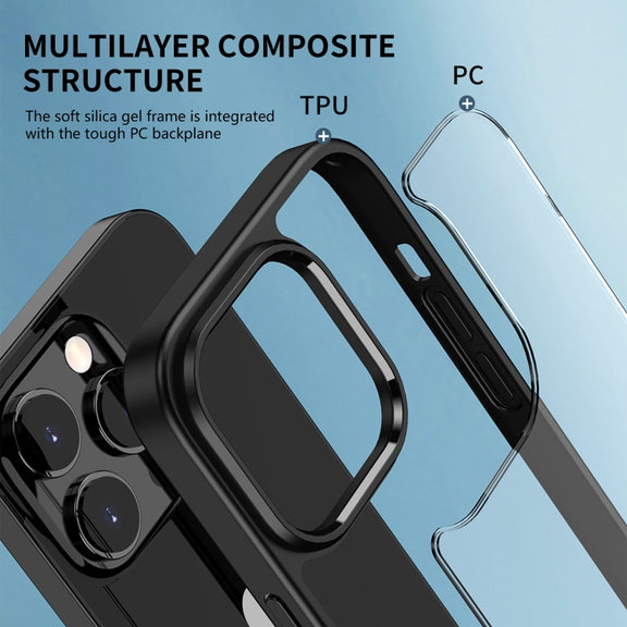 For iPhone 14 Pro Max iPAKY Shockproof PC + TPU Protective Phone Case (Black)