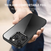 For iPhone 14 Plus iPAKY Shockproof PC + TPU Protective Phone Case (Black)