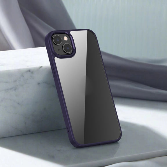 For iPhone 14 iPAKY Shockproof PC + TPU Protective Phone Case (Purple)