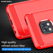 For Nokia XR20 Brushed Texture Carbon Fiber TPU Phone Case(Red)