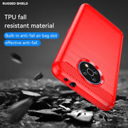 For Nokia G50 Brushed Texture Carbon Fiber TPU Phone Case(Red)