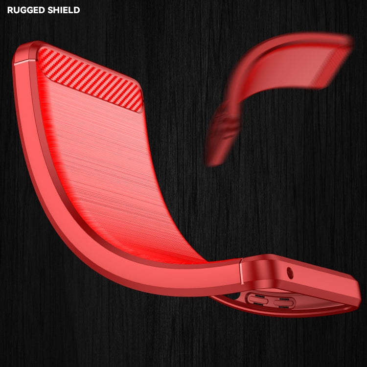 For Nokia G50 Brushed Texture Carbon Fiber TPU Phone Case(Red)