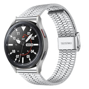 20mm Universal Seven-bead Stainless Steel Watch Band(Silver)