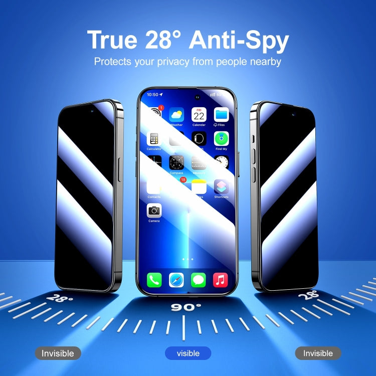 For iPhone 14 Plus JOYROOM 2.5D Screen Printing Full Screen Black Edge Privacy Tempered Glass Film