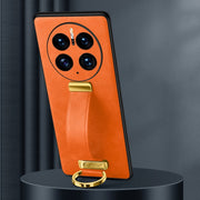 For Huawei Mate 50 Pro SULADA Cool Series PC + Leather Texture Skin Feel Shockproof Phone Case(Orange)