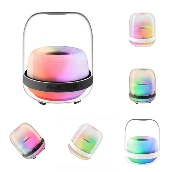 L20 15W Transparent Luminous 6D Stereo Wireless Bluetooth Speaker(Black)