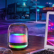 L20 15W Transparent Luminous 6D Stereo Wireless Bluetooth Speaker(Black)
