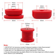 Car Modified Front Lower Dogbone Engine Mount Bracket Polyurethane Bushings for Volkswagen Jetta / Golf GTI Mk4(Red)