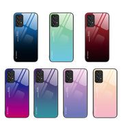 For Samsung Galaxy A53 5G Gradient Color Glass Case(Purple Red)