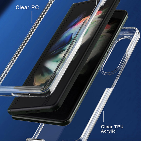 For Samsung Galaxy Z Fold3 5G Acrylic + TPU Transparent Protective Phone Case(Transparent)