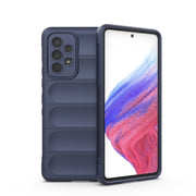 For Samsung Galaxy A53 Magic Shield TPU + Flannel Phone Case(Dark Blue)