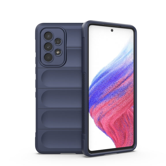 For Samsung Galaxy A53 Magic Shield TPU + Flannel Phone Case(Dark Blue)