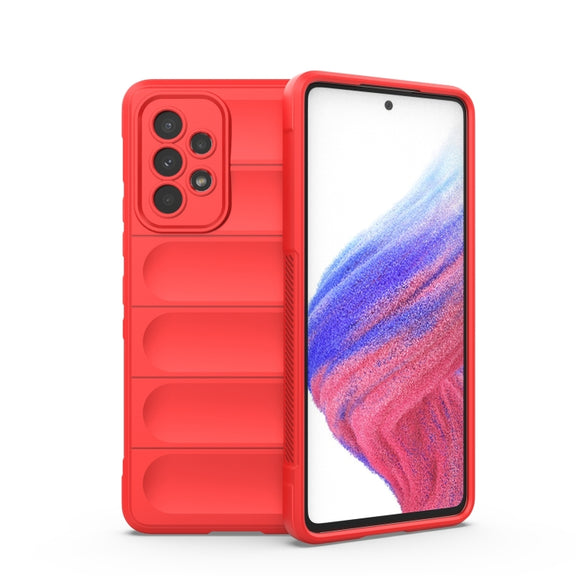 For Samsung Galaxy A53 Magic Shield TPU + Flannel Phone Case(Red)