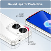 For Asus ZenFone 9 Colorful Series Acrylic + TPU Phone Case(Transparent)