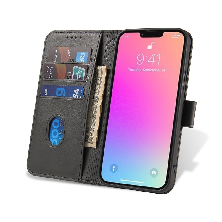 For iPhone 14 Pro Calf Texture Buckle Flip Leather Phone Case(Black)