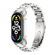 For Xiaomi Mi Band 7 / 7 NFC MIJOBS Stainless Steel Watch Band, Style:TF2 Tri-Bead(Silver) - Watch Bands by MIJOBS