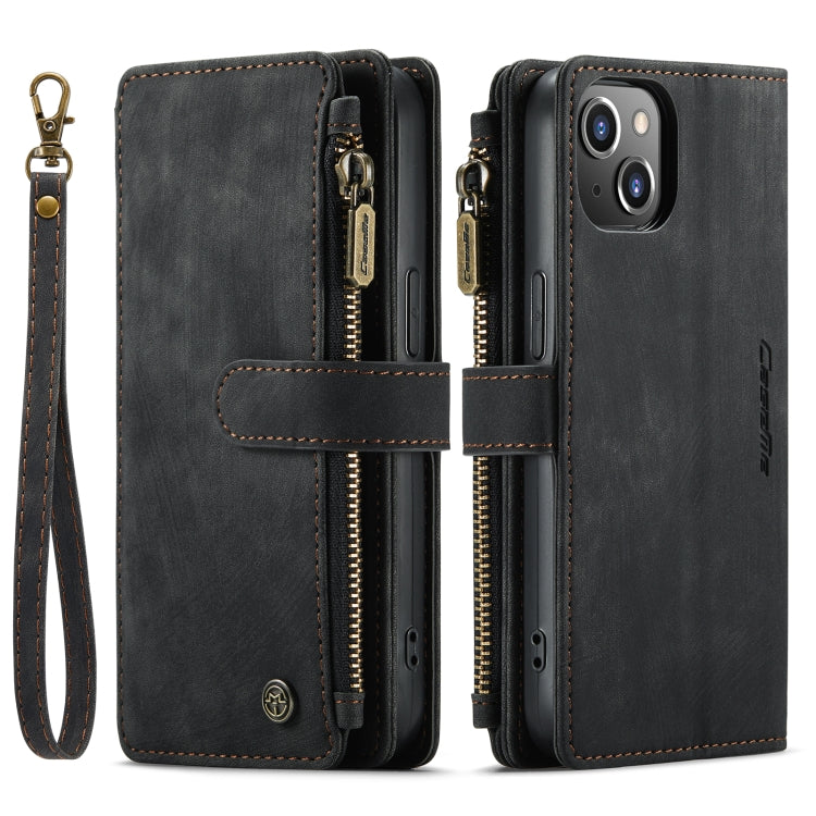 For iPhone 14 CaseMe C30 Multifunctional Phone Leather Case (Black)