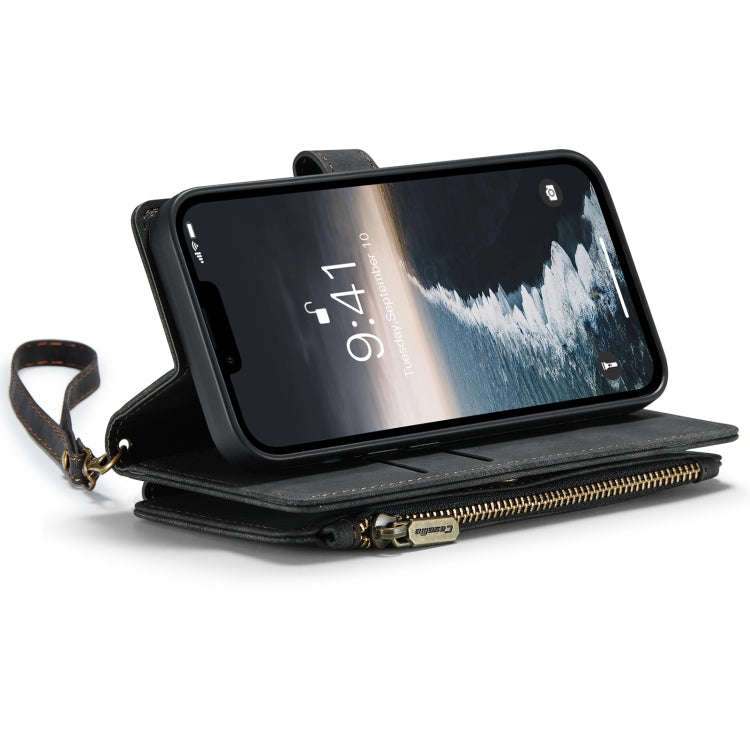 For iPhone 14 CaseMe C30 Multifunctional Phone Leather Case (Black)