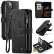 For iPhone 14 Plus CaseMe C30 Multifunctional Phone Leather Case (Black) - iPhone 14 Plus Cases by CaseMe | Online Shopping South Africa | PMC TechLife | Buy Now Pay Later Mobicred