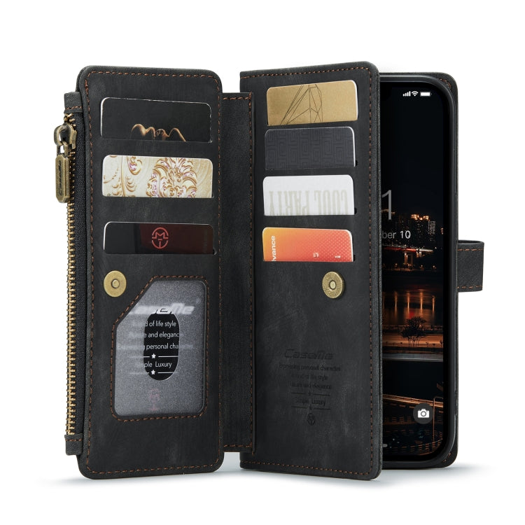 For iPhone 14 Plus CaseMe C30 Multifunctional Phone Leather Case (Black)