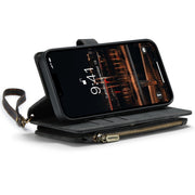 For iPhone 14 Plus CaseMe C30 Multifunctional Phone Leather Case (Black)