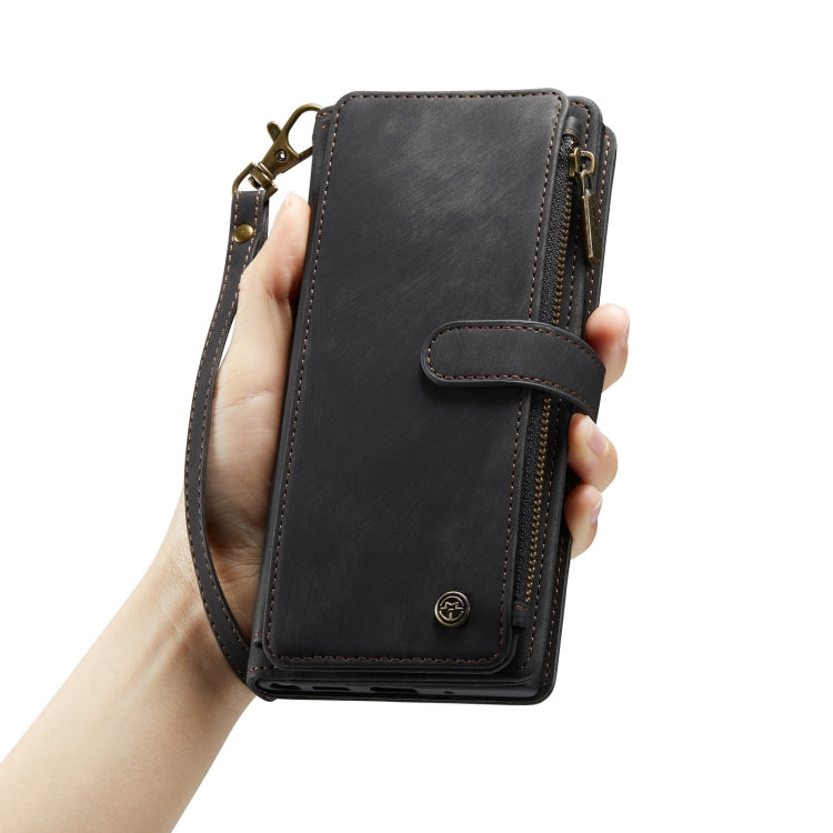 For iPhone 14 Plus CaseMe C30 Multifunctional Phone Leather Case (Black)