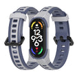 For Xiaomi Mi Band 5 / 6 / 7 MIJOBS Unibody Two-color Silicone Watch Band(Grey Midnight Blue) - Watch Bands by MIJOBS