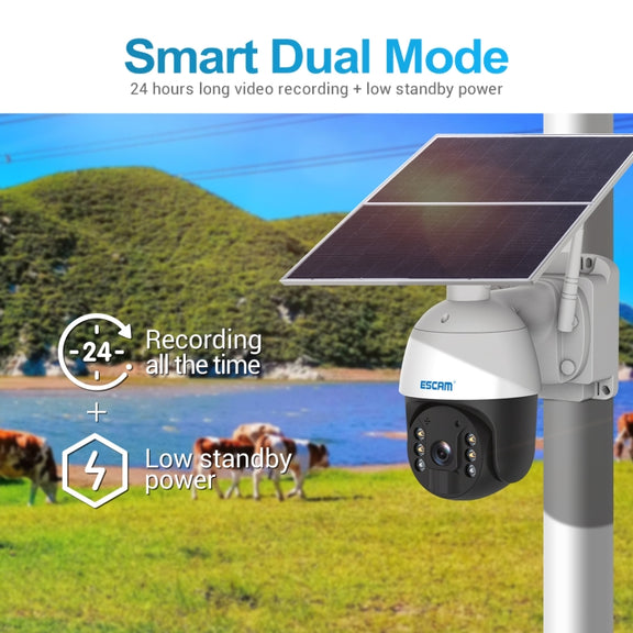ESCAM QF624 3MP HD IP66 Water-resistant WiFi Solar Panel PT IP Camera without Battery